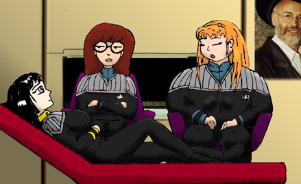 Ensign O'brien counselled by Assistant Counsellor Morgendorffer and Counsellor Fetter (zzz).